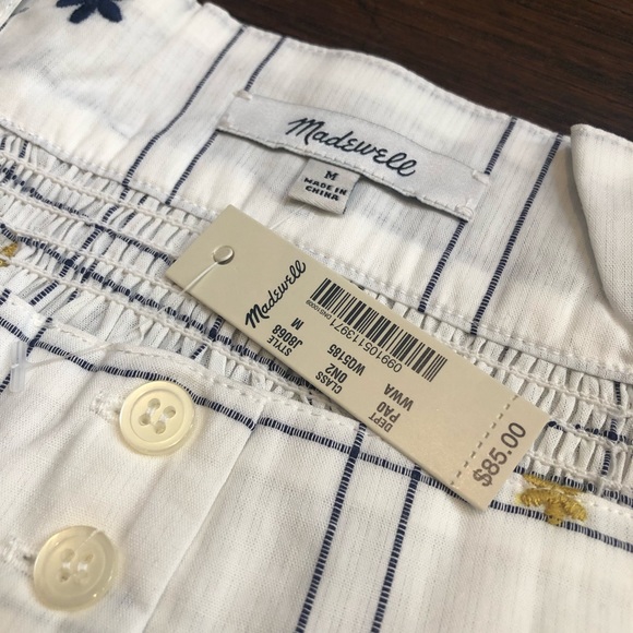 Madewell White Peasant Top Size Medium - Picture 6 of 8